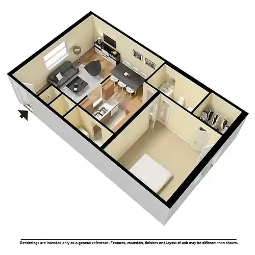 Floor plan Small One Bedroom