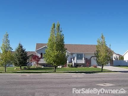 Front landscaping with mature trees