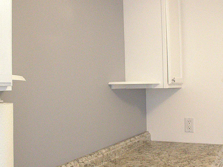 Laundry room counter with drying rod