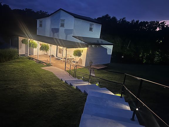 view at night (furniture, step lights not included)