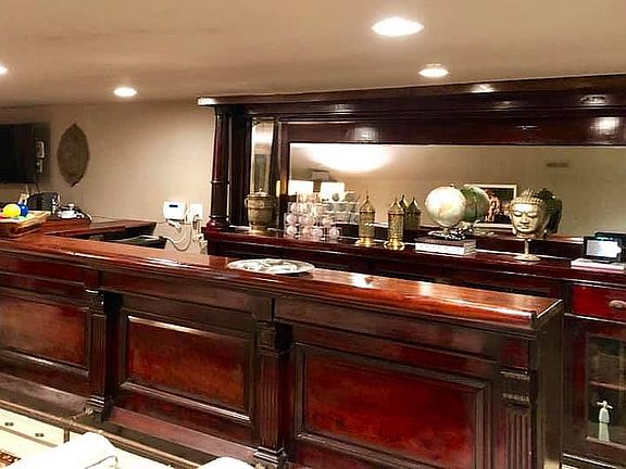Finished basement with bar
