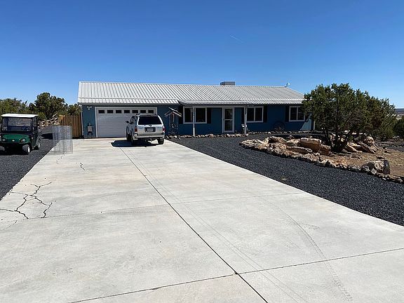 Long concrete driveway 