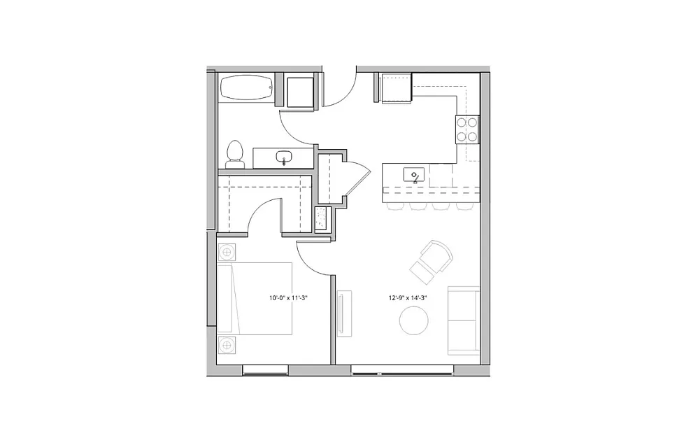 Floor plan 1X1 - C1