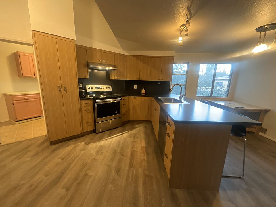 Kitchen facing the laundry room