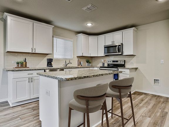 Spacious kitchen with large island