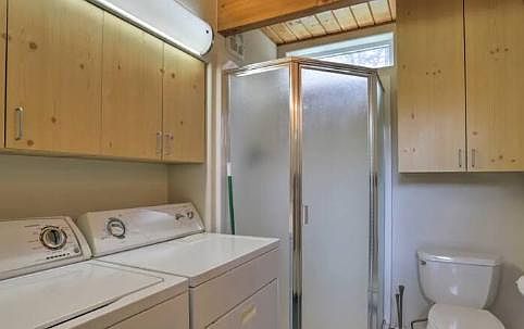 washer and dryer inside the unit