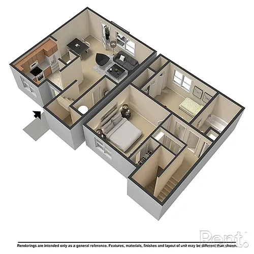 Floor plan Two Bedroom Apartment