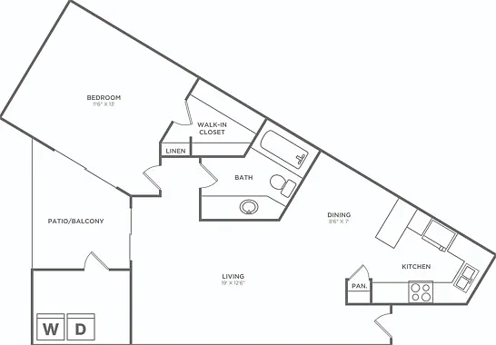 One Bedroom One Bath (748 SF) One Bedroom One Bath (748 SF)