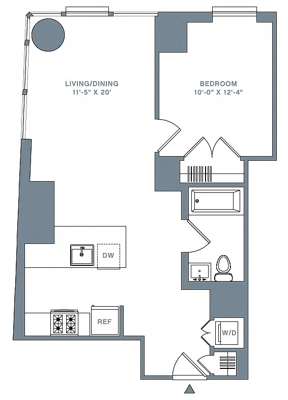 Floor plan 1 Bed_1 Bath-5-51 E