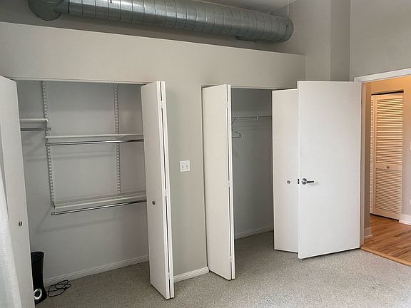 Ample closet space in bedroom, 12 foot closed walls for privacy