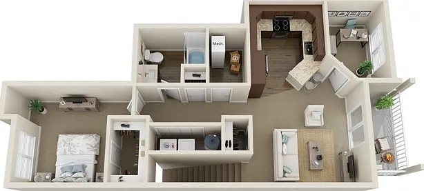 Floor Plan C | High Bluff Townhomes | Apartments in Grafton, WI Floor Plan C | High Bluff Townhomes | Apartments in Grafton, WI