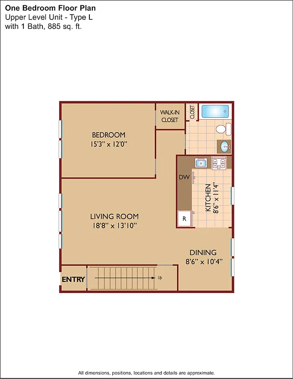 Floor plan $2.22/sq.ft. - One Bedroom