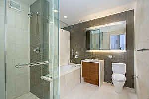 Huge Limestone Bathroom