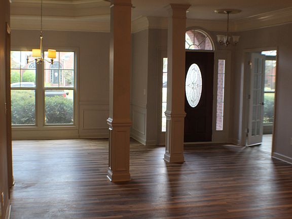 Front entrance, living room, and dining room