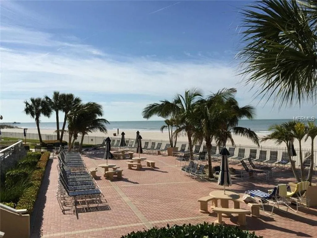 Pool deck on beach