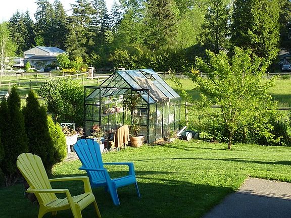Large fenced yard