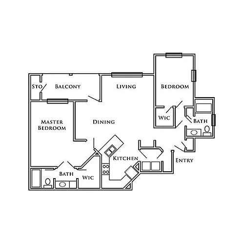 Floor plan Two Bedroom
