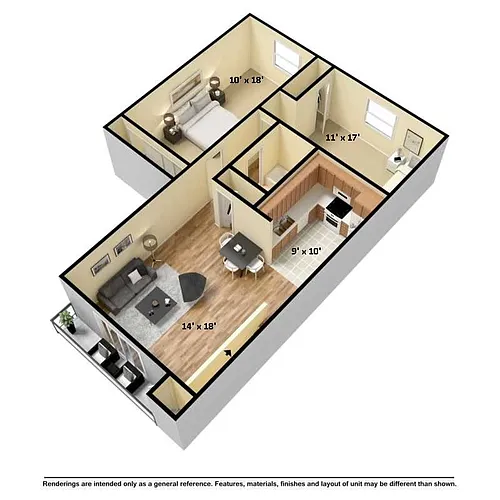 Floor plan 2BRMD