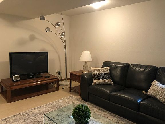 living room with cable tv