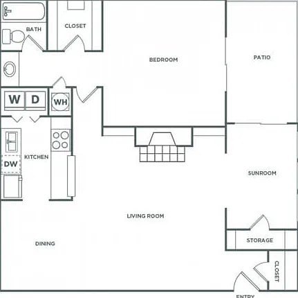 1BRE - 1 Bedroom - Elite Floor Plan 1BRE - 1 Bedroom - Elite Floor Plan