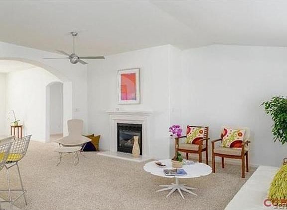 Beautiful Family Room with Volume Ceilings