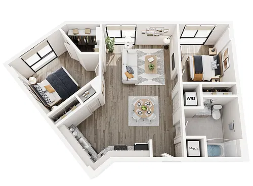 Floor plan 2B2B
