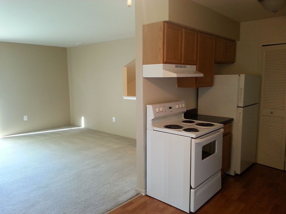 Kitchen with newer white appliances