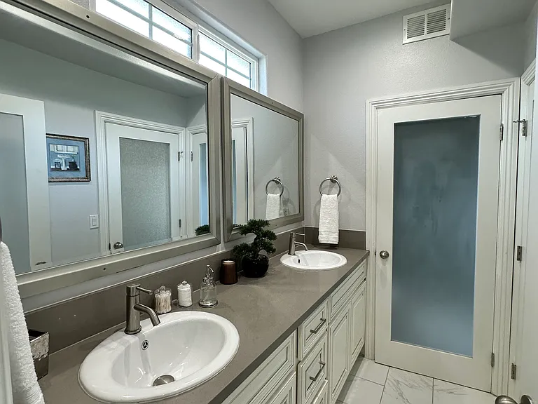 Bathroom in upstairs suite with private entrance