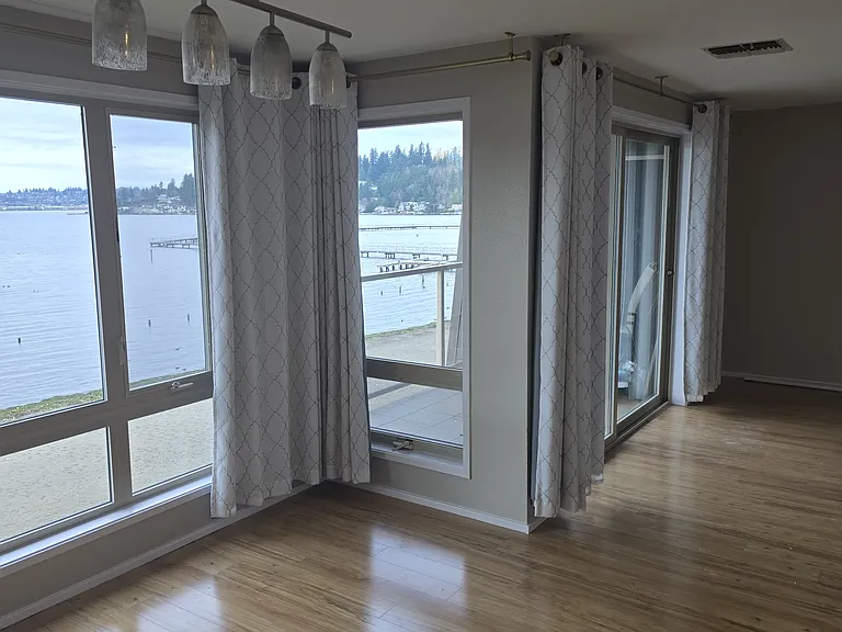 Amazing water views of Lake and Park from all angles in Dining and Living room