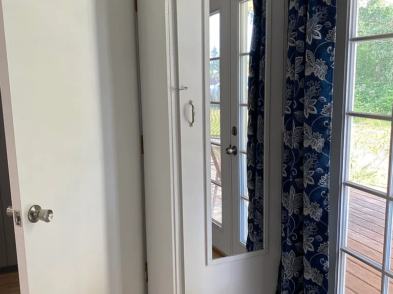 Linen closet next to back door