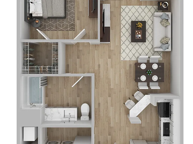 1 Bedroom | 1 Bath | 708 SF 1 Bedroom | 1 Bath | 708 SF