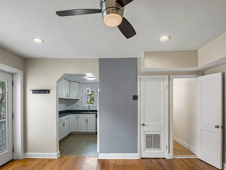 Living Room to Kitchen Entrance and Bathroom Entrance