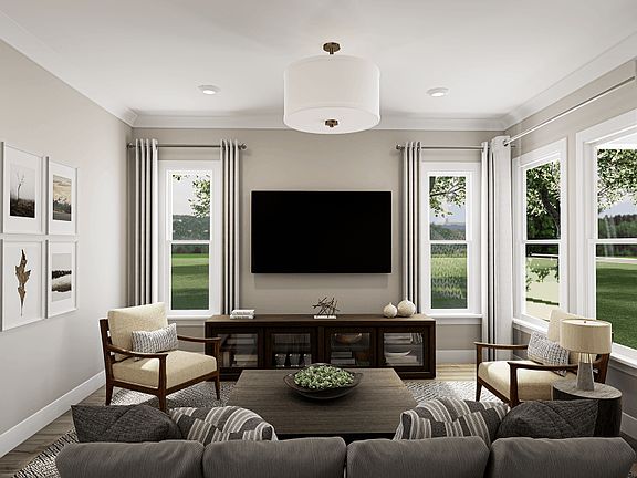 Mayes Hall Plan 5- Paired Villa- Great Room Rendering