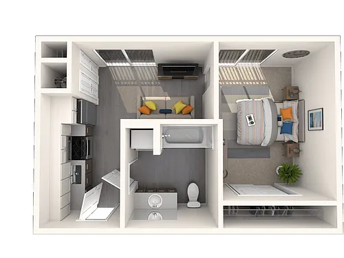 Floor plan A2 - One Bedroom