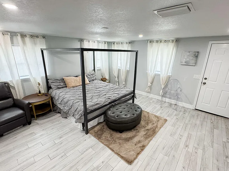 Spacious bedroom with King size bed