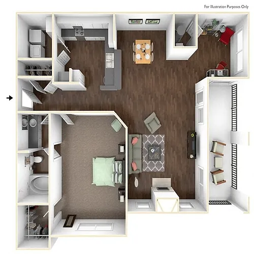 Floor plan One Bedroom