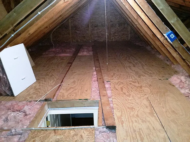 Lighted Attic Storage