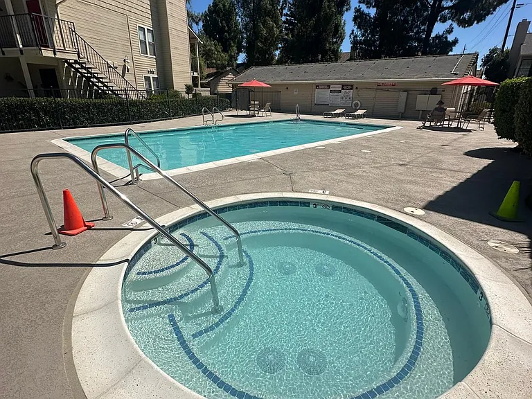 Community pool and jacuzzi. Just remodeled. Waiting on new furniture per HOA.