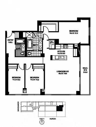 Floor plan C14 - 3 Bed