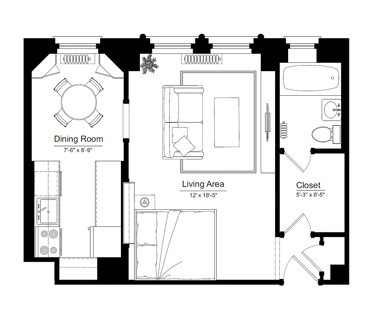 Floor plan Tier 5