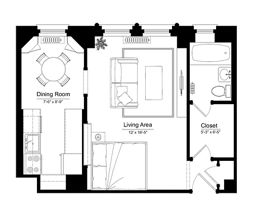 Floor plan Tier 5