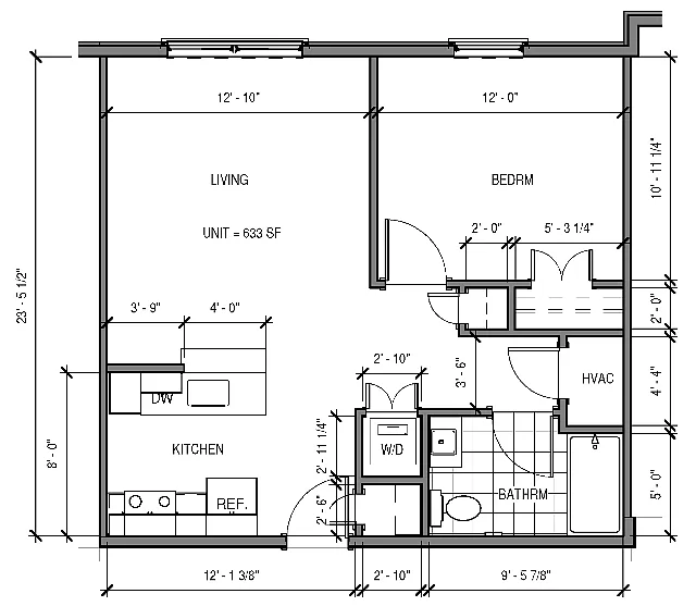 Floor plan Furnished 1 Bed / 1 Bath