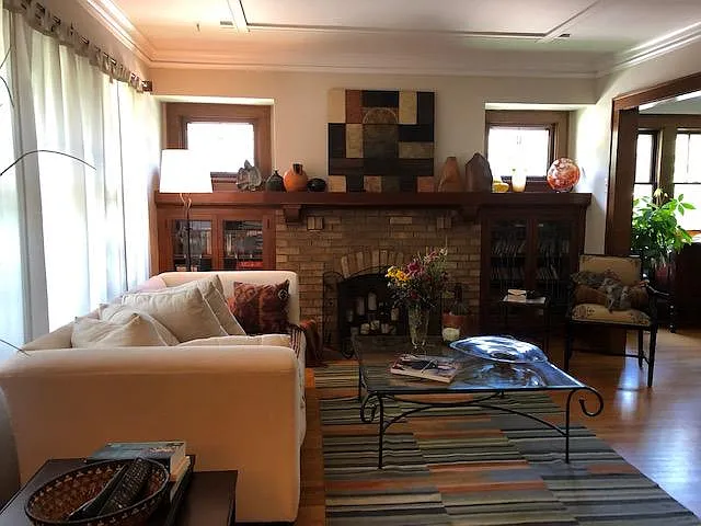 large living room with fireplace - 1907 E Marion St