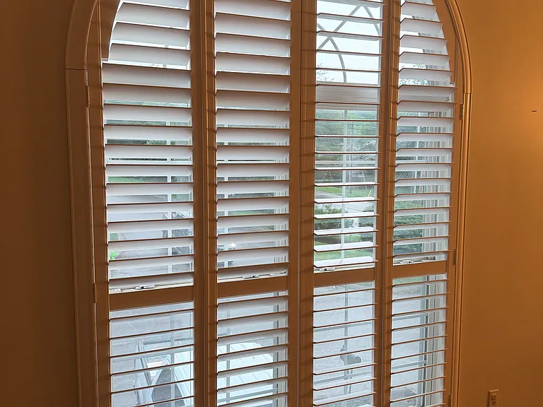 Custom window shades in main living room