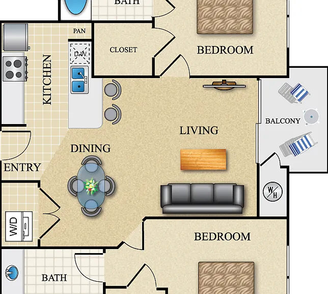 Plan J Floorplan Diagram