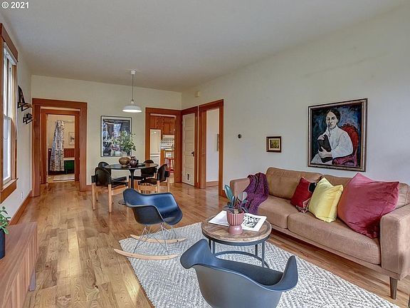 Living room and dining room.