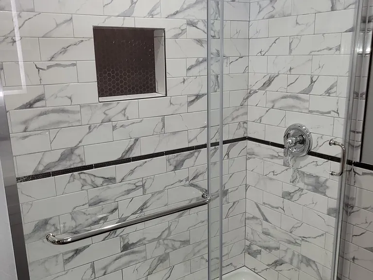 Brand new full luxurious bathroom with shower only.