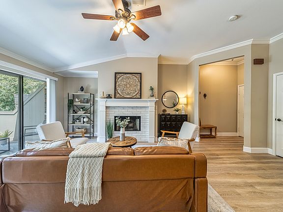 View from kitchen into living area