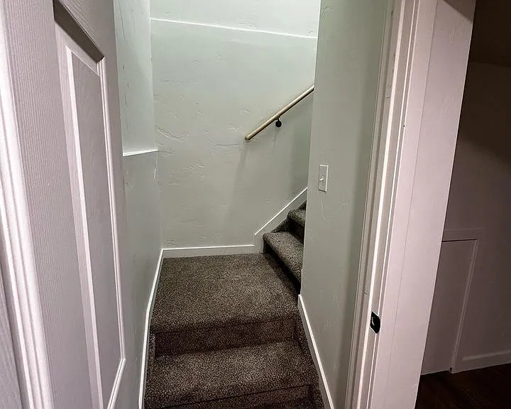 Stairway down to apartment