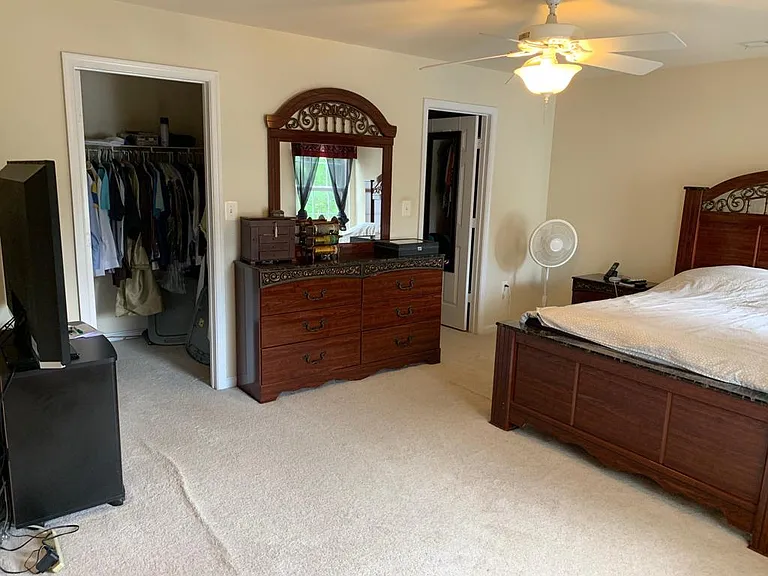 Master bedroom with 2 closets